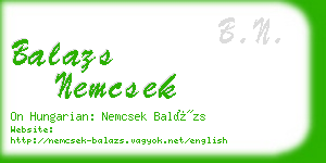 balazs nemcsek business card